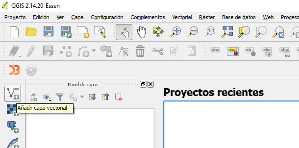 Añadir capa vectorial a QGIS
